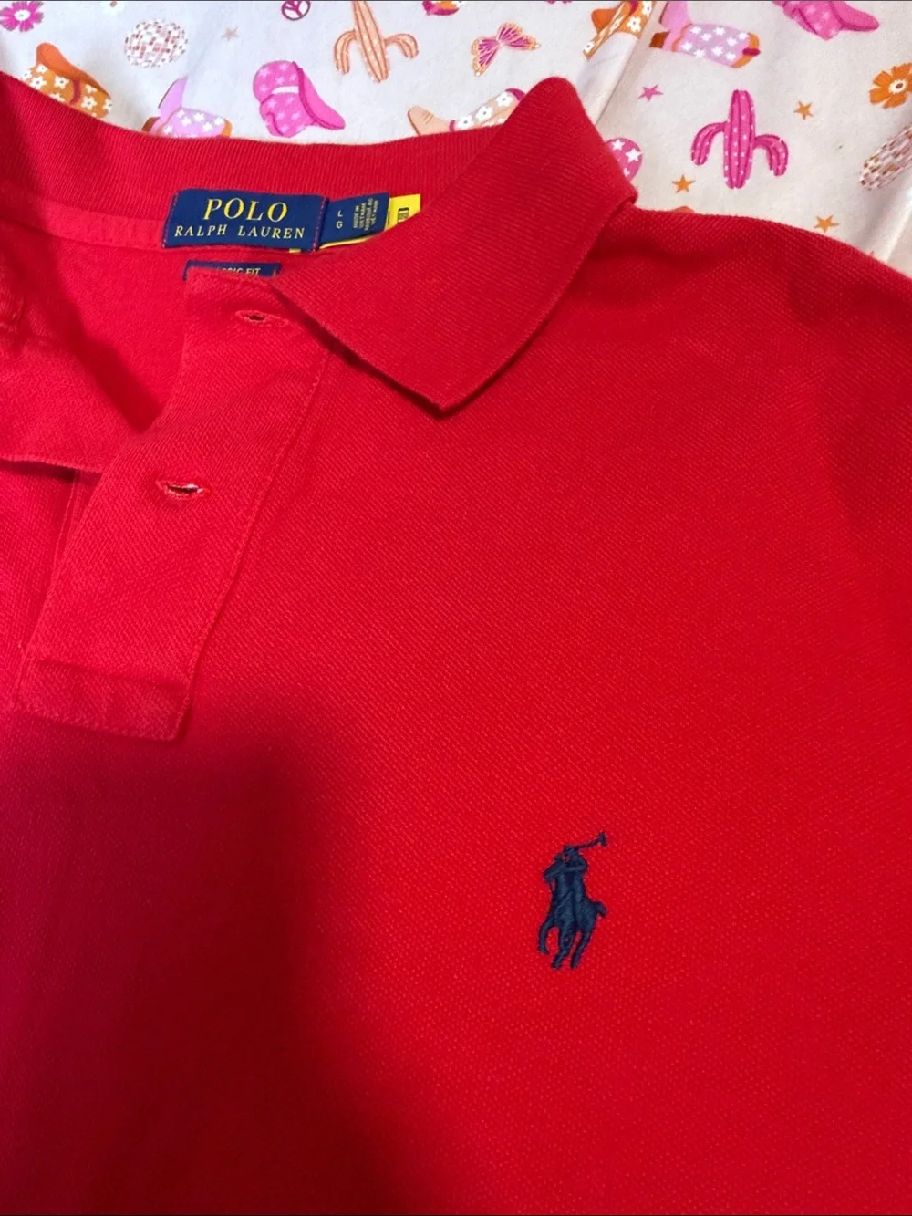Polo by Ralph Lauren Red Polo Shirt with Navy Pony